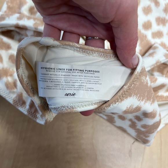 NWT Aerie Leopard LONG Full Coverage Wrap Top One Piece Swimsuit Sz M Long - Picture 8 of 14